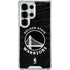NBA Golden State Warriors Black Animal Print Galaxy S25 Ultra Clear Case